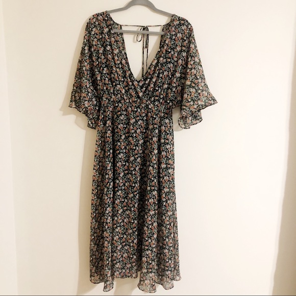 Rebecca Minkoff Ali Floral print midi dress size 8 - Picture 3 of 5
